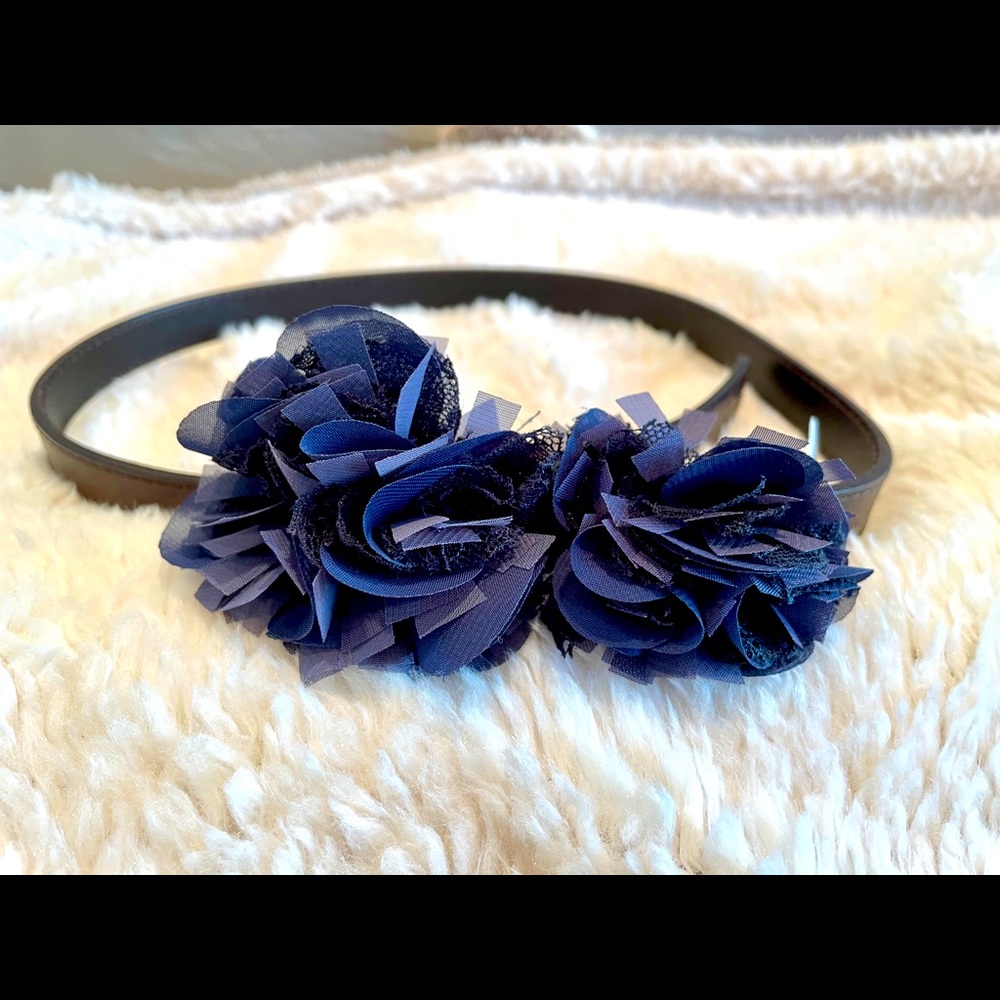 NEW Leather Abercrombie & Fitch Belt w/ Flower